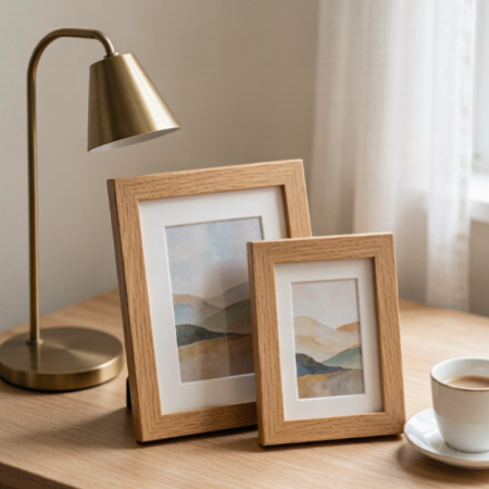 Natural Oak Photo Frame Set