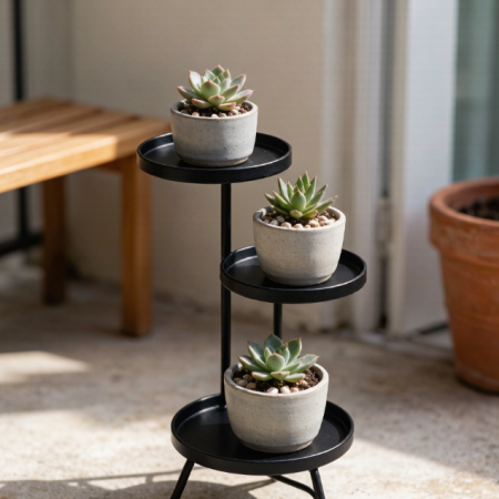 Tiered Metal Succulent Stand